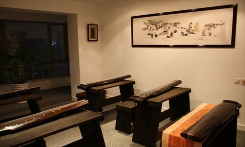 The instrument on display at Qingxian Guqin Studio
Photo: Courtesy of the studio