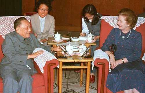Chinese leader Deng Xiaoping met with then-British prime minister Margaret Thatcher in Beijing on Sept 24, 1982. Photo: Xinhua
