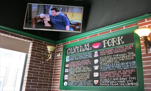 The interior decoration of the café resembles the 