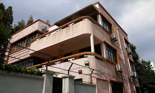 A pink house in Rose Villas on 44 Fuxing Road West. Photo: CFP