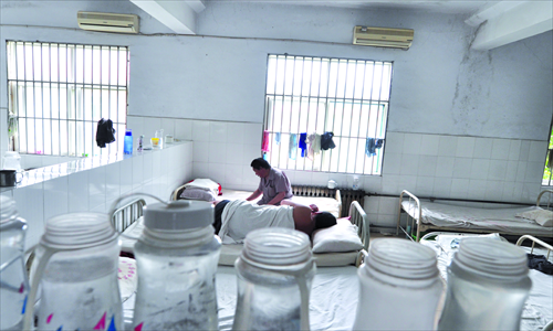 Patients rest in the dormitory. Photo: IC
