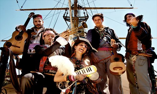 Five members of the band Capitán Tifus Photo: Courtesy of Capitán Tifus