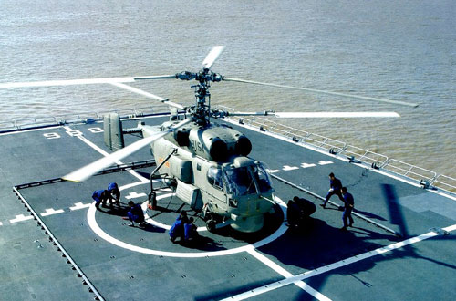Ka-28 (export version of the Ka-27) anti-submarine helicopters. Photo:ifeng.com