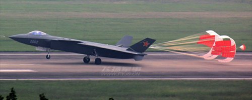 China has come up with its second prototype of J-20, coded 2002. Photo: huanqiu.com