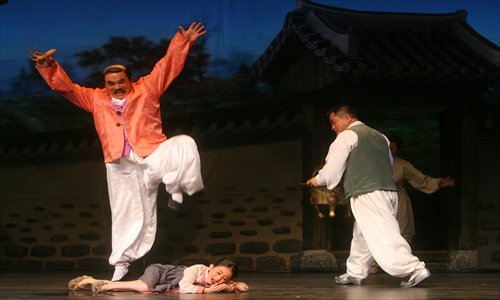 Scene from 2012 performance of The Flower Girl, staged in Xi'an  Photo: CFP