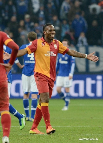 Galatasaray Celebrate Victory Against Schalke In Uefa Champions League Global Times