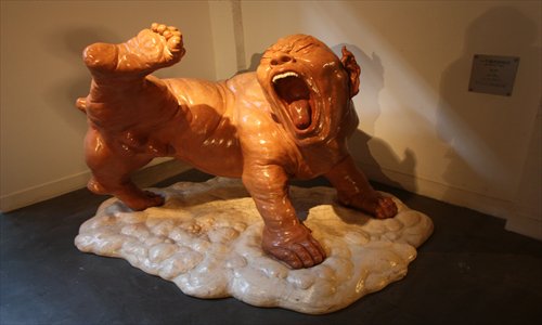An Intense Yawn by the contemporary Chinese sculptor Tian Xi Photo: Cai Xianmin/GT 