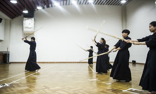 The popularity of Japanese fencing is on the rise in Beijing. Photo: Li Hao/GT