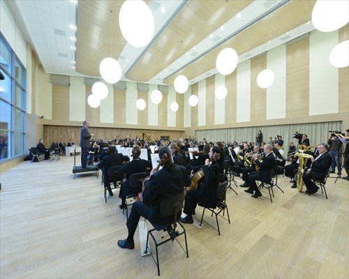 Musicians are playing in a rehearsal space at the Mariinsky II. Photo: IC