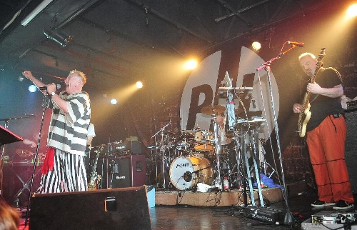 British singer John Lydon (L) performs with his band Public Image Limited (PiL) at a live show in Beijing, capital of China, March 30, 2013. The performance was the band's first show in China led by John Lydon, better known as Johnny Rotten from his days as lead singer in the British punk band Sex Pistols. (Xinhua/Xiao Xiao)&nbsp; &nbsp;