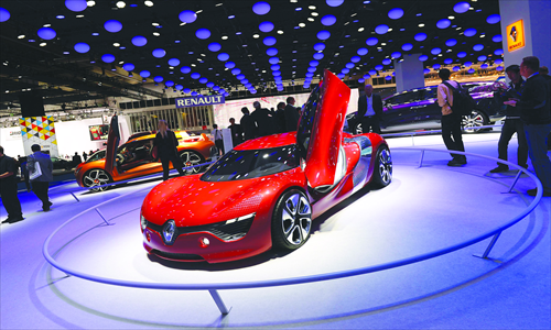 A Renault vehicle is displayed at the Frankfurt auto show in September. Photo: IC