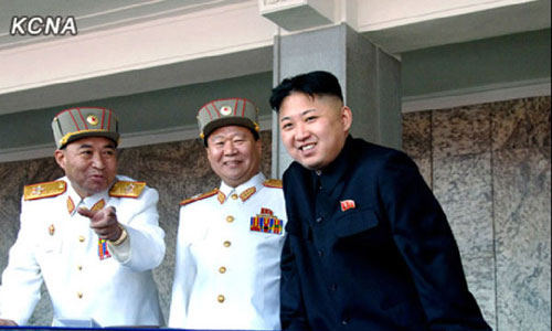 Kim Jong Un attends the military parade commemorating the 100th birth anniversary of Kim Il Sung's birth on April 15, 2012. Photo: KCNA