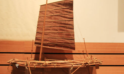 A model of a sailing raft displayed in the Quanzhou Maritime Museum. Photo: CRIENGLISH.com