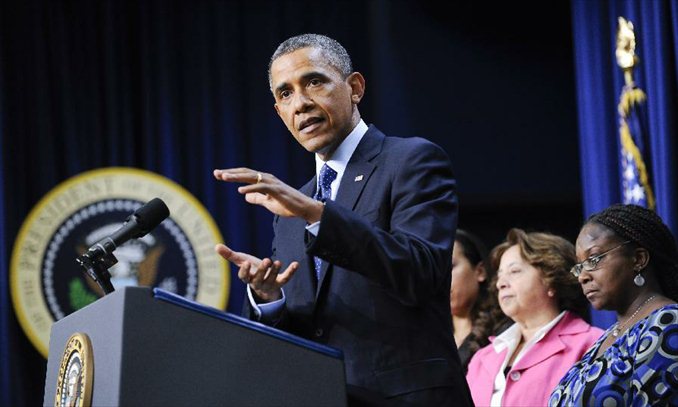 US President Barack Obama makes a statement on fiscal cliff negotiations at the White House in Washington D.C., capital of the United States, December 31, 2012. Obama said here on Monday that an agreement to avert the 