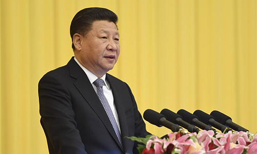 Chinese President Xi Jinping addresses a New Year gathering of the Chinese People's Political Consultative Conference (CPPCC) National Committee in Beijing, capital of China, Dec. 30, 2016. (Xinhua/Li Xueren)