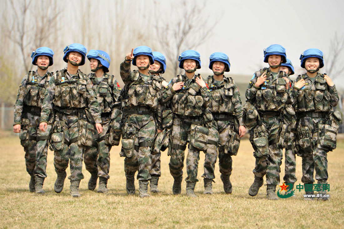 Chinas first infantry to participate in a UN peacekeeping 