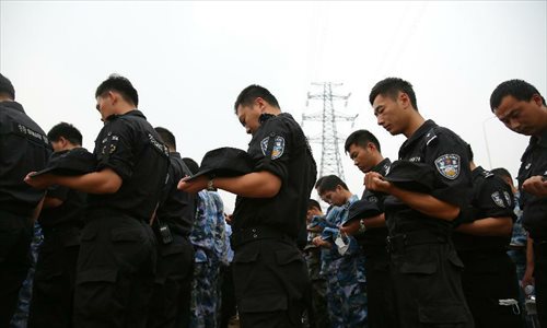 Mourning ceremony held for Tianjin blasts victims