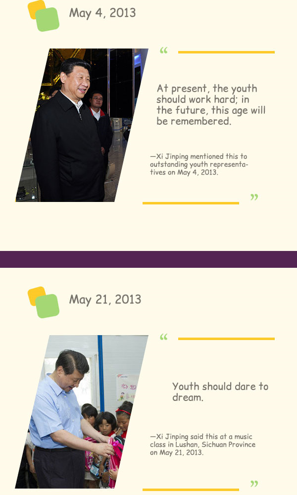 Xi's messages to the youth