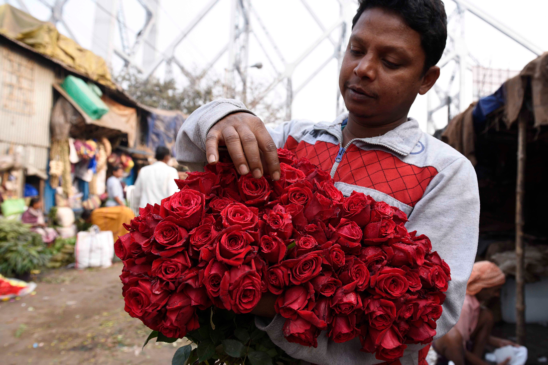 Half A Million Roses Sold Day Before Valentine S At Indian Flower Market Global Times https www globaltimes cn galleries 573 html