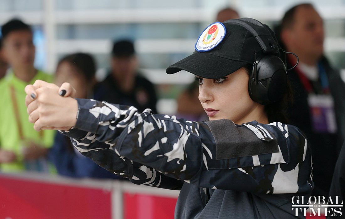 lebanese policewoman competes in the world police service pistol