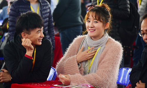 A man and a woman chat on a blind date event in Dongguan, South China's Guangdong Province. Photo: IC