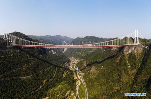 View of Aizhai suspension bridge in Xiangxi, central China's Hunan - Global  Times