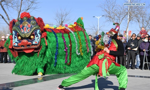 Folk Artists Rehearse Lion Dance For Upcoming Chinese Lunar New Year In China S Gansu Global Times
