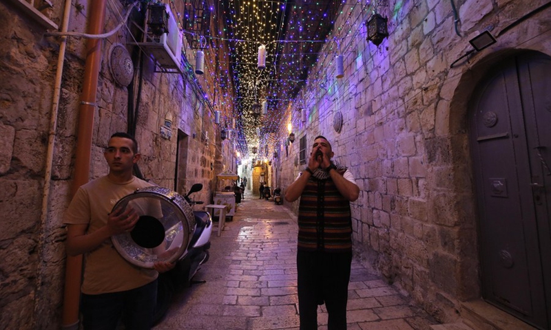 A musharaty is seen in Jerusalem's Old City on April 19, 2021.(Photo: Xinhua)