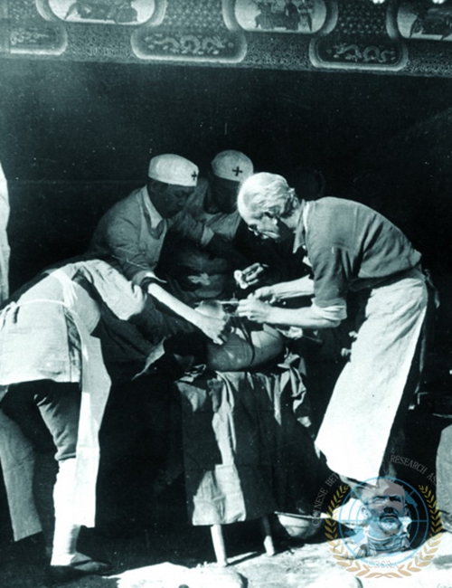 Dr. Bethune performing an operation