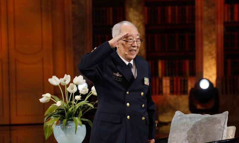 File photo shows Wu Mengchao, then 96, on a TV program on May 26, 2018. China's top hepatobiliary surgeon Wu Mengchao, known as the father of Chinese hepatobiliary surgery, passed away at 99 on Saturday.Photo:Xinhua