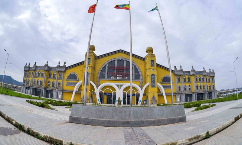 Photo taken on Sept. 5, 2020 shows the Lebu station of Ethiopia-Djibouti Railway on the outskirts of Addis Ababa, capital of Ethiopia.(Photo: Xinhua)