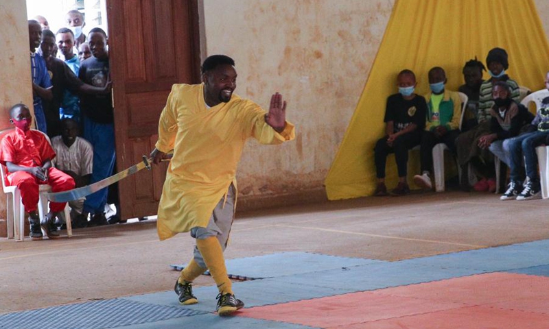 A competitor performs during the Kenyan Martial Arts Tour in Kiambu County, Kenya, June 13, 2021.(Photo: Xinhua)