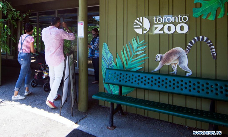 Visitors arrive at the lemur summer home at the Toronto Zoo in Toronto, Canada, on June 19, 2021. The Toronto Zoo officially reopened to the public on Saturday after being closed to visitors since November 23, 2020.(Photo: Xinhua)