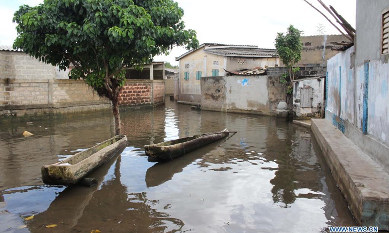 Photo taken on June 21, 2021 shows the flooded village of Djegbadji, in Ouidah, Benin.(Photo: Xinhua)