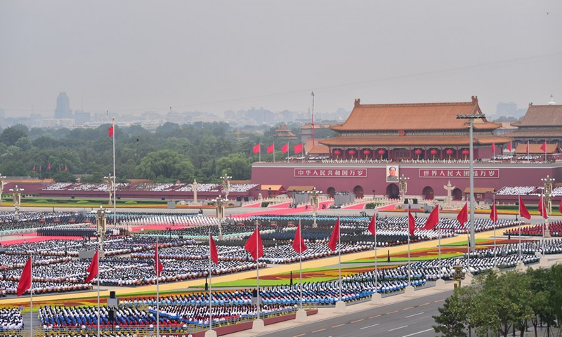 A ceremony marking the centenary of the Communist Party of China (CPC) is held at Tian'anmen Square in Beijing, capital of China, July 1, 2021.(Photo: Xinhua)