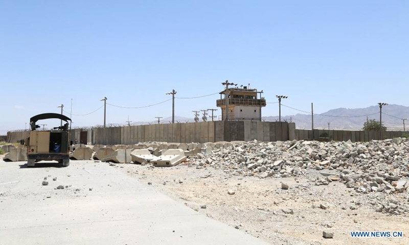 Photo taken on July 2, 2021 shows the Bagram Airfield after all U.S. and NATO forces evacuated in Parwan province, eastern Afghanistan. All U.S. and NATO forces in Afghanistan have evacuated the Bagram Airfield near the Afghan capital Kabul, handing over the largest coalition base to the Afghan government troops, a spokesperson of the Afghan Defense Ministry confirmed on Friday. Photo:Xinhua
