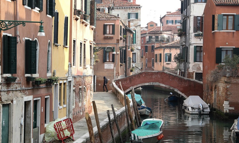 Photo taken on Feb. 23, 2020 shows a view in Venice, Italy.(Photo: Xinhua)