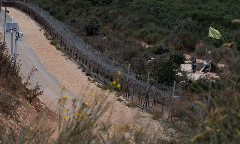 Photo taken on July 20, 2021 shows the view of the Israel-Lebanon border near the northern Israeli settlement of Shtula.(Photo: Xinhua)