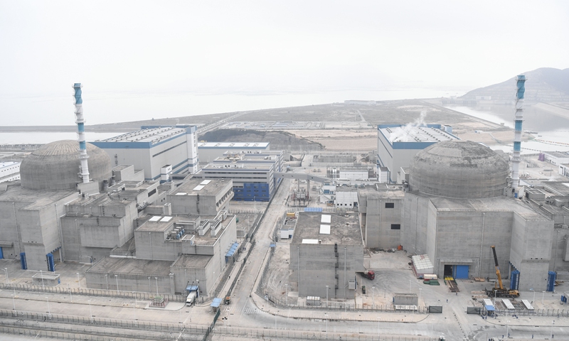 Photo prise le 20 décembre 2018 montrant la première phase du projet de la centrale nucléaire de Taishan à Taishan, dans la province du Guangdong (sud de la Chine).Photo : Xinhua