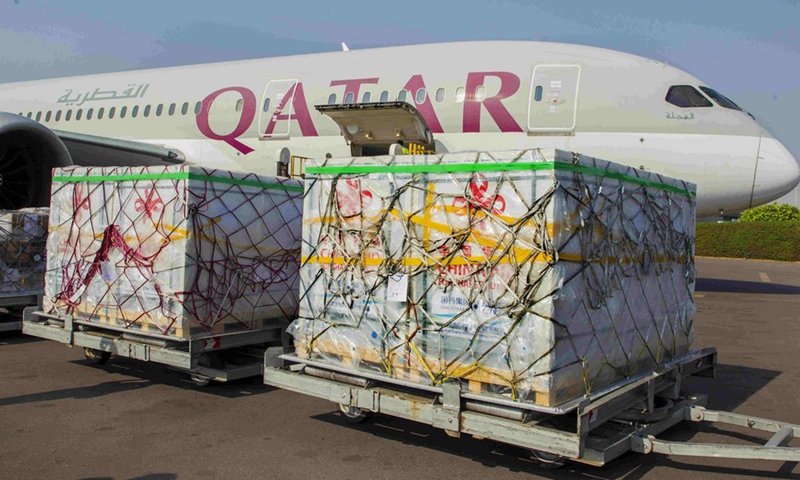 A batch of the Sinopharm COVID-19 vaccine arrives at the Kigali International Airport in Kigali, Rwanda, on Aug. 19, 2021.(Photo: Xinhua)