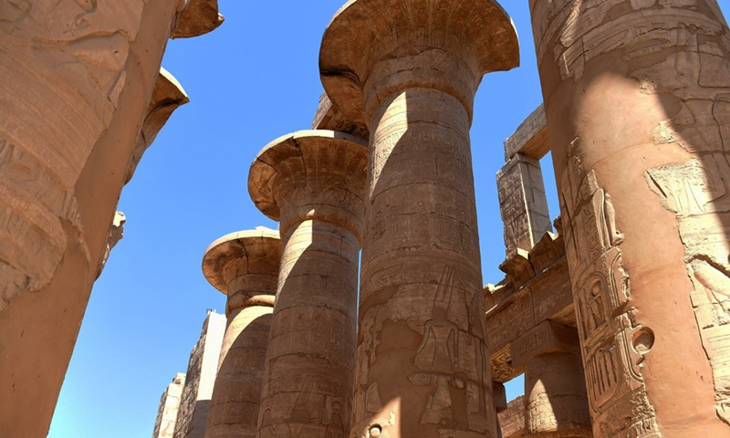 Karnak Temple comprises a vast mix of decayed temples, pillars, statues and other buildings.(Photo: Xinhua)