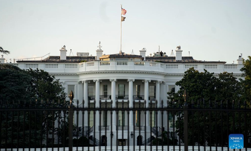 Tourists are seen near the White House in Washington, D.C., the United States, Sept. 3, 2021.Photo:Xinhua