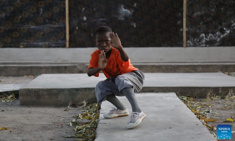 Learners practice Kung Fu (Chinese martial arts) in Dar es Salaam, Tanzania, on Sept. 7, 2021. Photo:Xinhua