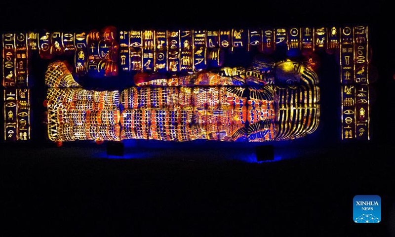 Handcrafted pumpkin carvings are seen during the 2021 Pumpkins After Dark drive-thru event in Milton, Canada, on Sep 17, 2021. Featuring thousands of hand-carved pumpkins and live carving demonstrations in a 2.5-kilometer tour, the drive-thru event is held from Sep 17 to Nov 8.Photo:Xinhua