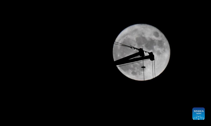 A full moon is seen in Zhengzhou, central China's Henan Province, Sept. 21, 2021.(Photo: Xinhua)