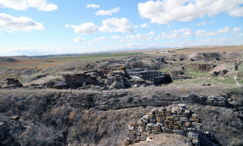 Photo taken on Sept. 22, 2021 shows the ancient city of Gordion, located about 70 km southwest of the Turkish capital Ankara. (Photo: Xinhua)