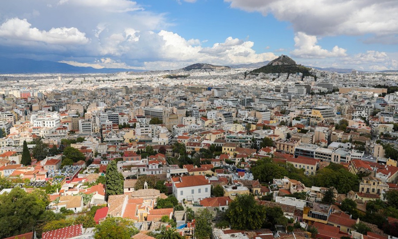 Photo taken on Oct. 12, 2021 shows the city of Athens in Greece.(Photo: Xinhua)