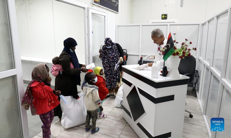 Illegal immigrants are seen at Misurata International Airport in Misurata, Libya, on Nov. 3, 2021. A group of 91 illegal immigrants, mostly children, on Wednesday were voluntarily repatriated from Libya to their home country Niger.(Photo: Xinhua)