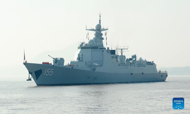 The 38th naval escort fleet returns to a military port in Zhoushan, east China's Zhejiang Province, Nov. 15, 2021. A Chinese naval fleet Monday returned to a military port in Zhoushan, east China's Zhejiang Province, after concluding escort missions in the Gulf of Aden and the waters off Somalia.(Photo: Xinhua)
