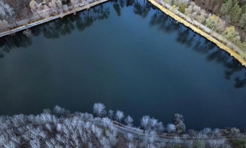 Aerial photo taken on Nov. 20, 2021 shows the autumnal scenery of the suburbs of Ankara, Turkey.Photo:Xinhua